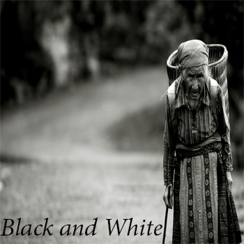 Black and white